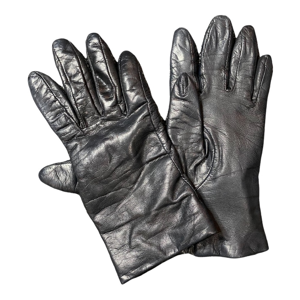 Vintage cashmere lined leather gloves size 6 1/2